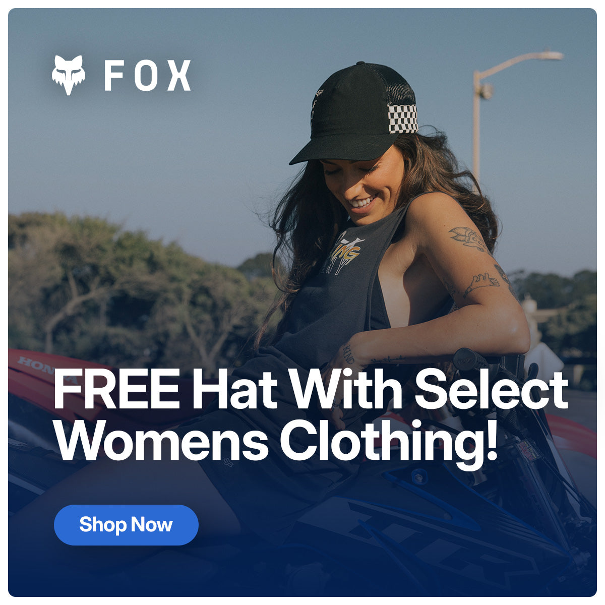 Free Fox Womens Hat with Selected Clothing Purchase!