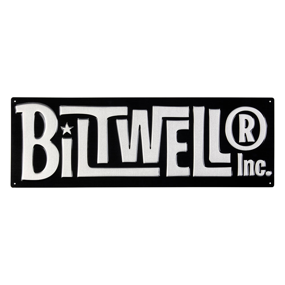 BILTWELL SIGN [STAR LOGO BLACK/ALUMINUM] 59x20CM — RidersOutlet