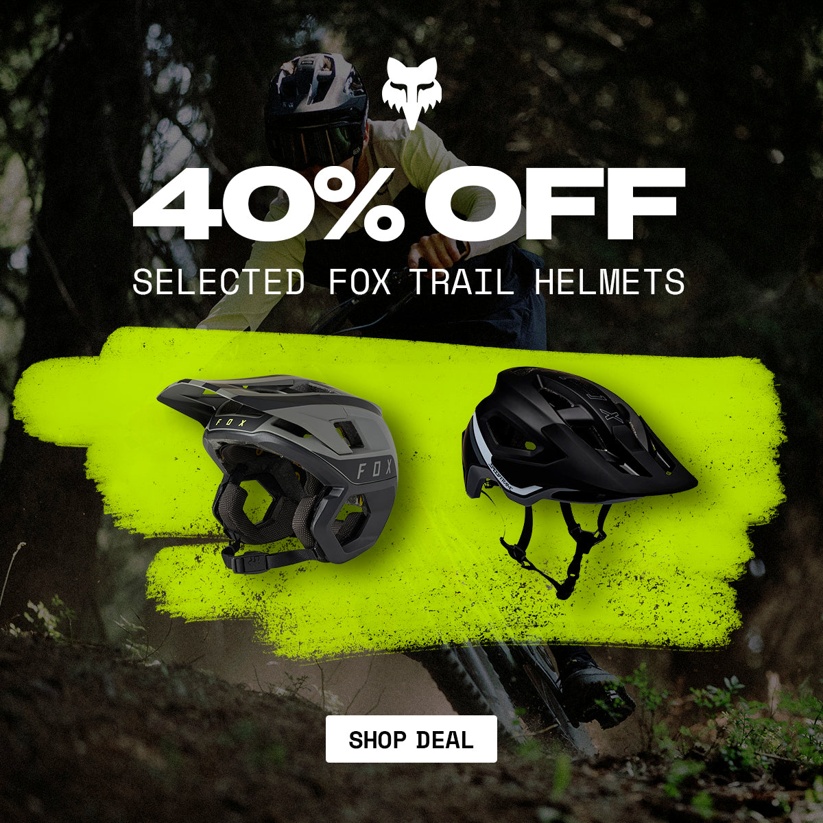 40% OFF Fox Trail Helmets!