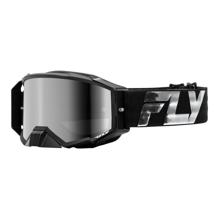 FLY Racing Zone Elite Goggle - Black / Silver with Silver Mirror / Smoke Le