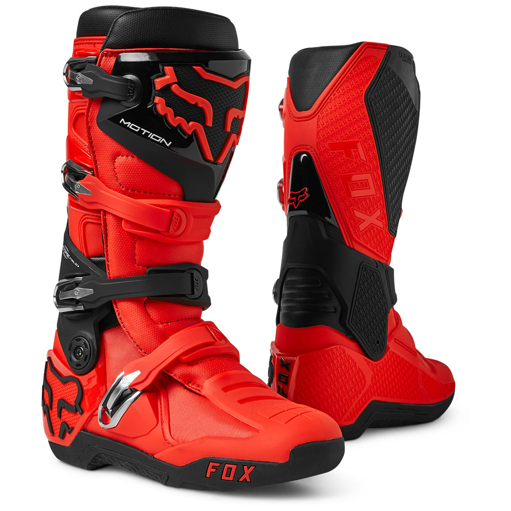 FOX MOTION BOOTS [FLO RED] — RidersOutlet
