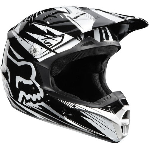 Fox V1 Undertow Helmet Visor Black/White (7072941015100)