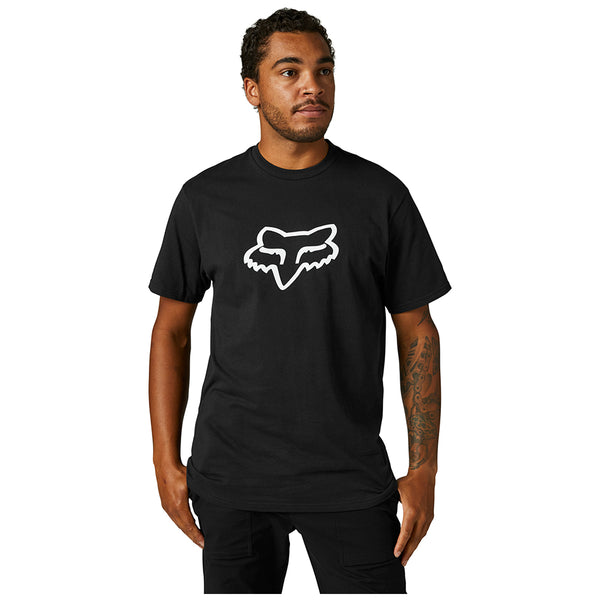 FOX LEGACY FOX HEAD SS TEE [BLACK/WHITE] — RidersOutlet