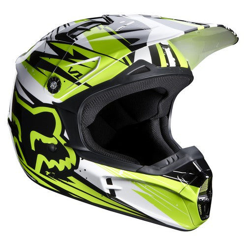 Fox V1 Undertow Helmet Visor Black/Green (7072941015100)