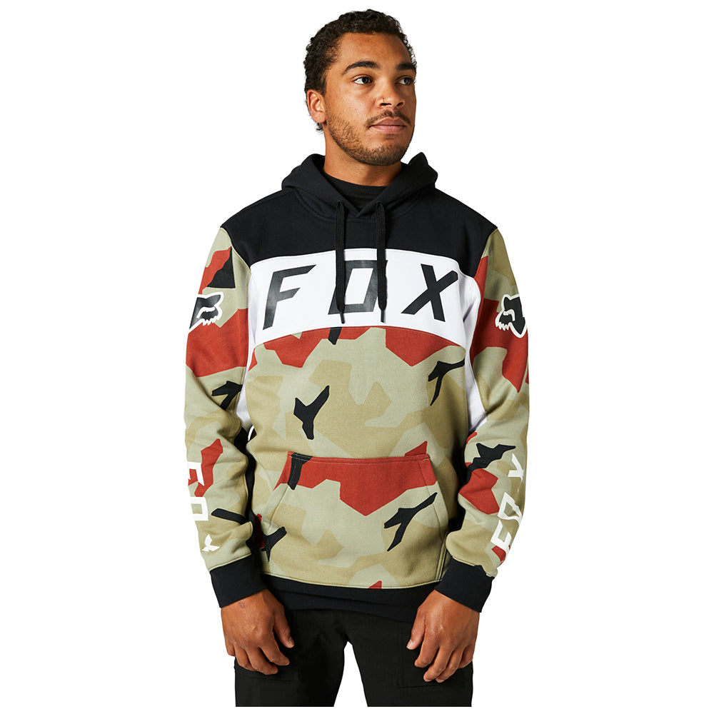 FOX BNKR PULLOVER FLEECE HOODY [GREEN CAMO] — RidersOutlet