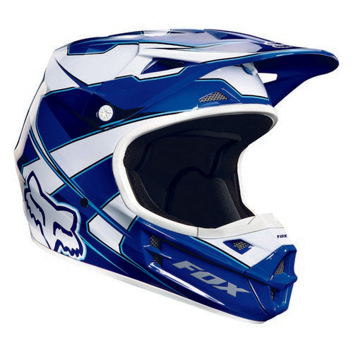 Fox V1 Race Helmet Visor Blue (7072942194748)